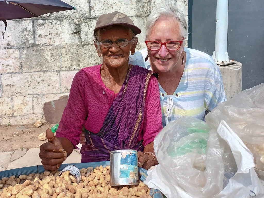 Judy with the "Peanut Lady", Sangariya